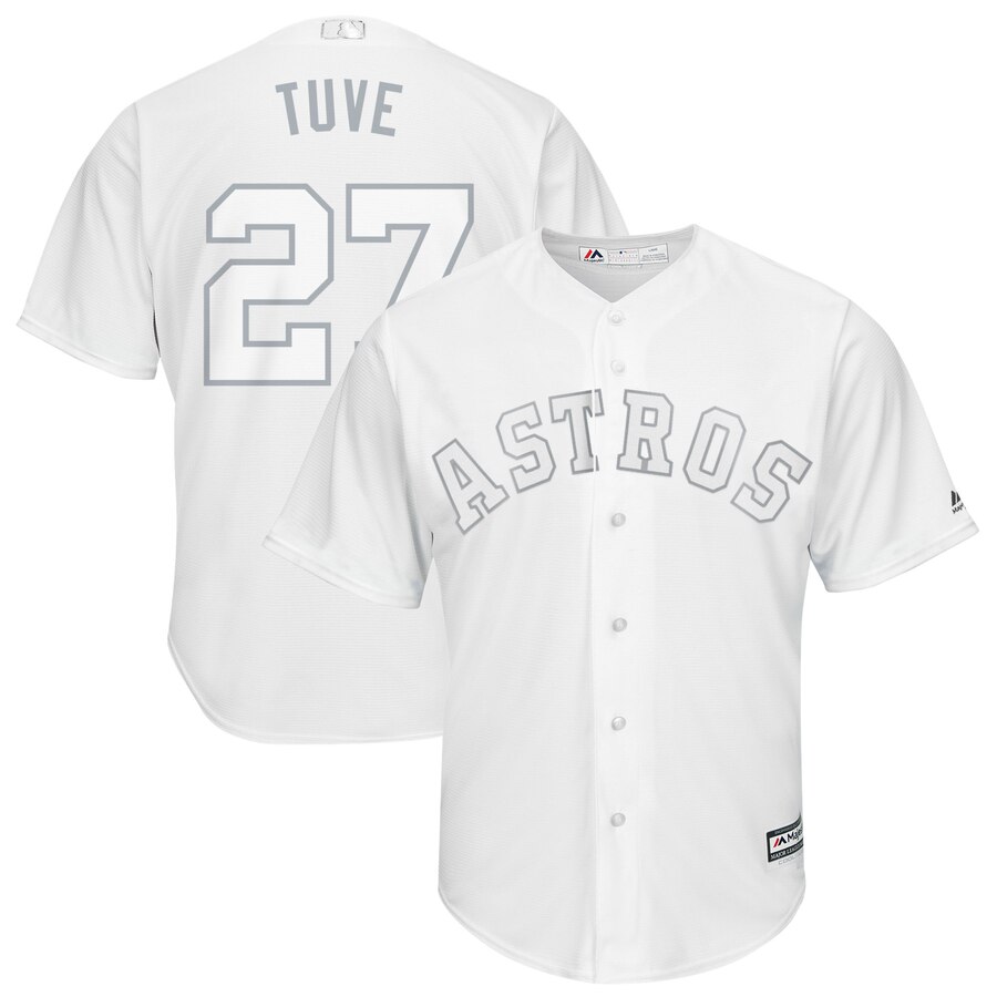 Men Houston Astros #27 Tuve white MLB Jerseys